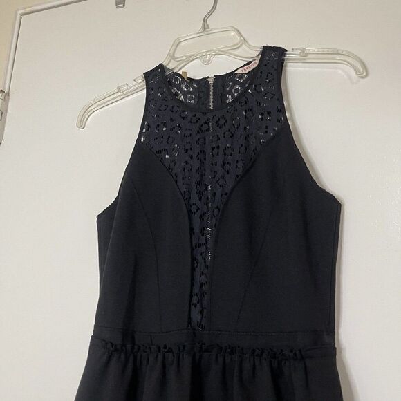 Rebecca Taylor Lace-Panel Black sleeveless Ponte Dress size US 2 - Picture 8 of 9